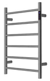 Matte Black stainless steel Heated Towel Rail rack Round AU 1200*450mm Timer